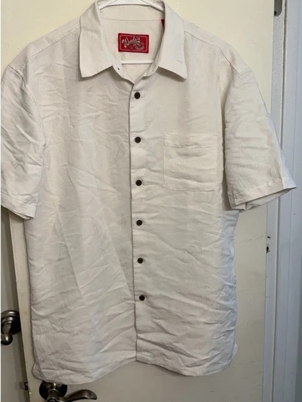 Wrangler Off-White Short-Sleeve Button-Down Shirt